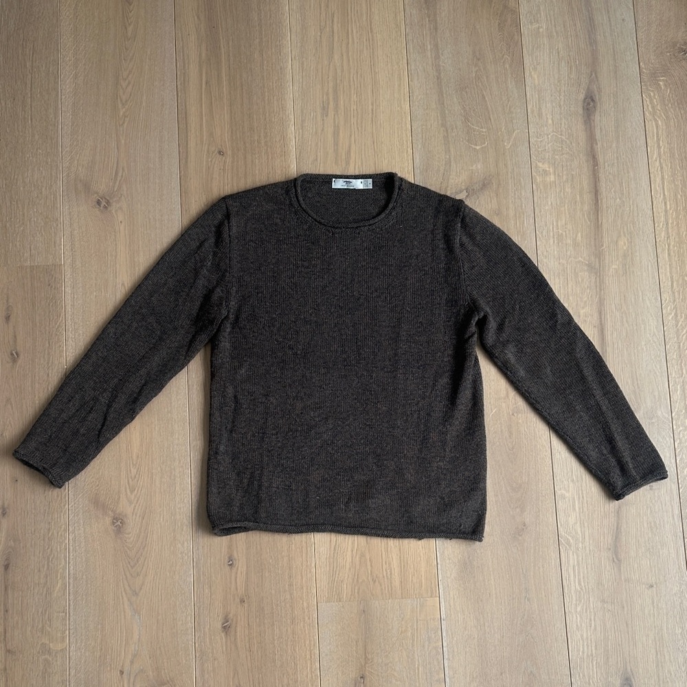 Classic Dark Brown Crewneck Sweater